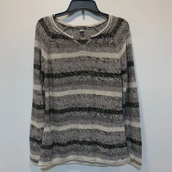 Eddie Bauer Long sleeve cotton striped sweater - Picture 14 of 15